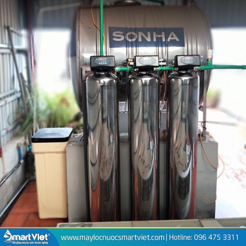 Hệ thống lọc sinh hoạt cột inox 1,8 m3/h