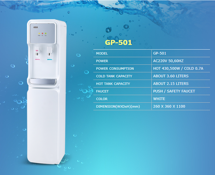 Cây nước nóng lạnh Hàn Quốc Aqua Glory GP-501 RO